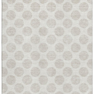 HomeRoots 8' X 10' Ivory Polka Dot Area Rug - Washable, UV Protected, Stain Resistant for Kids & Pets' Spaces 673217