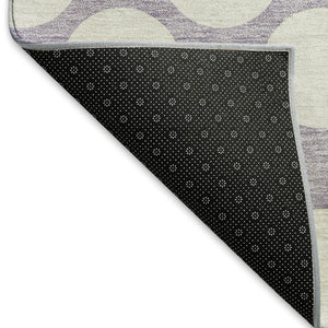 HomeRoots 9' X 12' Playful Lavender & Ivory Polka Dot Area Rug - Stain Resistant, UV Protected, Durable Design 673224