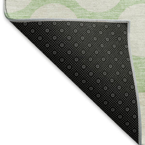HomeRoots 8' Mint Green Polka Dot Washable Round Rug - UV Protected, Durable & Stylish for Any Room 673228