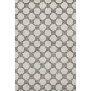 HomeRoots 10' X 14' Taupe And Ivory Polka Dot Area Rug - Washable, UV Protected, Perfect for High-Traffic Spaces 673255