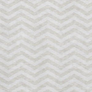HomeRoots 5' X 8' Stylish Ivory & Beige Chevron Area Rug - Durable, Washable, UV-Protected for Family Homes 673299
