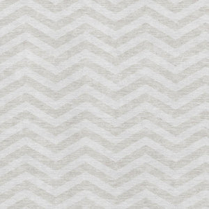HomeRoots 9' X 12' Ivory & Beige Chevron Area Rug - Washable, UV Protected, Stain Resistant for Busy Homes 673302