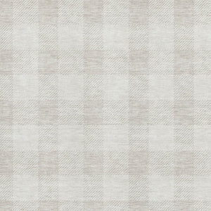 HomeRoots 9' X 12' Classic Ivory and Beige Plaid Washable Area Rug with UV Protection for Busy Homes 673386
