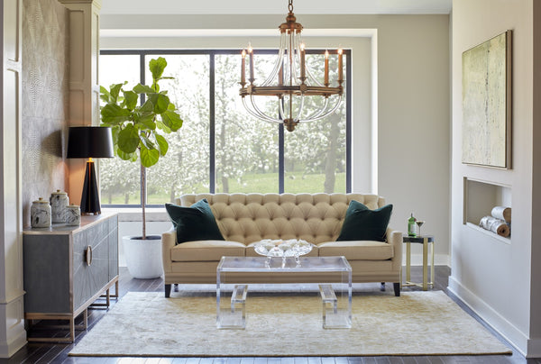 Wildwood Prospect Antique Brass Chandelier With 6 Lights And Clear Acrylic Rods For Dining Or Foyer Elegance 67343