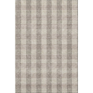 HomeRoots 8' X 10' Washable Beige & Ivory Plaid Area Rug with UV Protection - Durable, Stylish, Easy Care! 673439