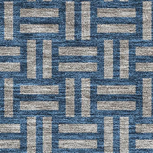 HomeRoots 10' X 14' Blue And Gray Abstract Area Rug - Washable, UV Protected, Stain Resistant for Busy Homes 673513