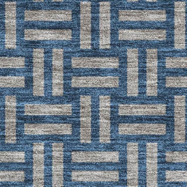 HomeRoots 10' X 14' Blue And Gray Abstract Area Rug - Washable, UV Protected, Stain Resistant for Busy Homes 673513