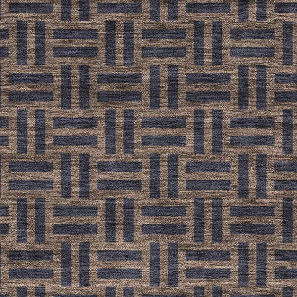 HomeRoots 5' X 8' Chocolate and Gray Abstract Geometric Area Rug - Washable, UV Protected, Soft & Durable! 673521