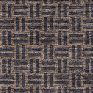 HomeRoots 8' X 10' Stylish Chocolate & Gray Abstract Geometric Washable Rug - UV Protected, Stain Resistant! 673523