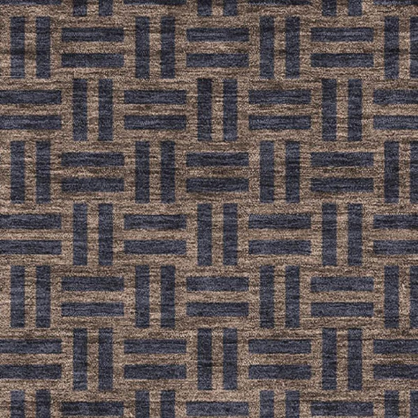 HomeRoots 8' X 10' Stylish Chocolate & Gray Abstract Geometric Washable Rug - UV Protected, Stain Resistant! 673523