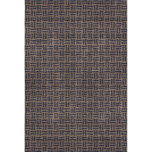 HomeRoots 9' X 12' Chocolate Gray Abstract Geometric Area Rug - Washable, UV Protected, Stylish & Durable Decor 673524
