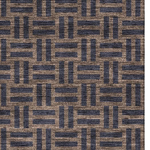 HomeRoots 9' X 12' Chocolate Gray Abstract Geometric Area Rug - Washable, UV Protected, Stylish & Durable Decor 673524