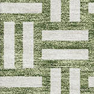 HomeRoots 5' X 8' Modern Green and Ivory Abstract Geometric Area Rug – Washable, UV Protected, Pet Friendly! 673539