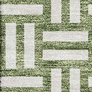 HomeRoots 10' X 14' Green and Ivory Washable Area Rug - Modern Geometric Design with UV Protection & Durability 673543