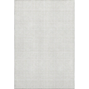 HomeRoots 8' X 10' Ivory and Beige Abstract Geometric Washable Area Rug for Stylish, Durable, Family Living Spaces 673547