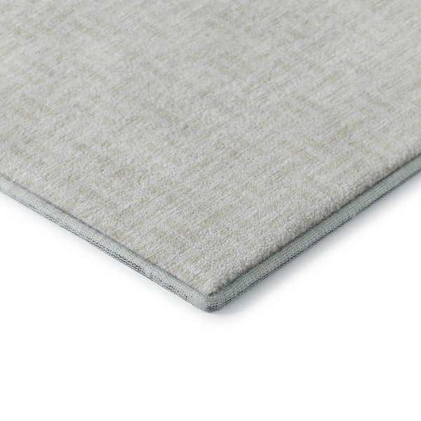 HomeRoots 8' X 10' Ivory and Beige Abstract Geometric Washable Area Rug for Stylish, Durable, Family Living Spaces 673547