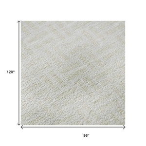 HomeRoots 8' X 10' Ivory and Beige Abstract Geometric Washable Area Rug for Stylish, Durable, Family Living Spaces 673547