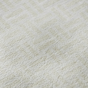 HomeRoots 10' X 14' Ivory & Beige Abstract Geometric Area Rug - Durable, Washable, UV-Protected & Stylish 673549