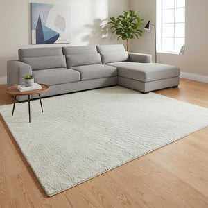 HomeRoots 10' X 14' Ivory & Beige Abstract Geometric Area Rug - Durable, Washable, UV-Protected & Stylish 673549