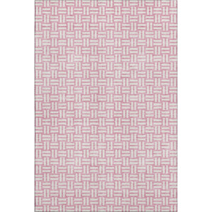 HomeRoots 10' X 14' Pink and Ivory Abstract Geometric Area Rug - Stylish, Washable, UV-Protected for Homes 673567