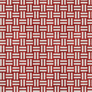 HomeRoots 8' X 10' Contemporary Red and Ivory Abstract Geometric Area Rug - Washable, Durable, UV Protected 673577
