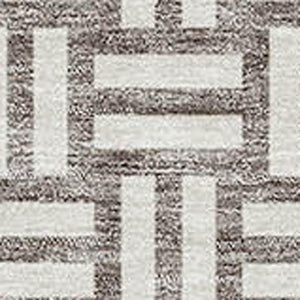 HomeRoots 5' X 8' Taupe & Beige Abstract Geometric Area Rug - Washable, Stain-Resistant, UV Protected Design 673581
