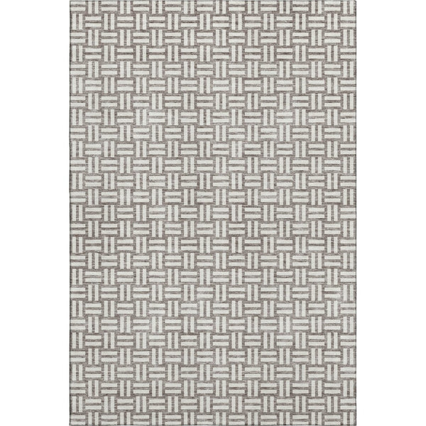 HomeRoots 8' X 10' Stylish Taupe & Beige Abstract Geometric Area Rug - Washable, UV Protected & Stain Resistant! 673583