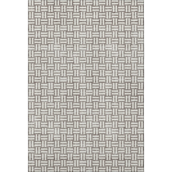 HomeRoots 8' X 10' Stylish Taupe & Beige Abstract Geometric Area Rug - Washable, UV Protected & Stain Resistant! 673583