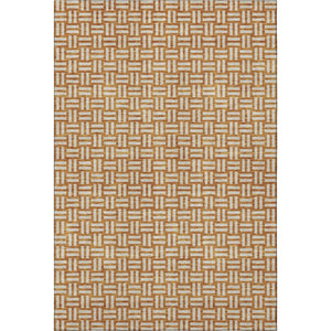 HomeRoots 9' X 12' Stylish Terra Cotta & Beige Abstract Geometric Area Rug - Washable, UV Protected & Durable 673596