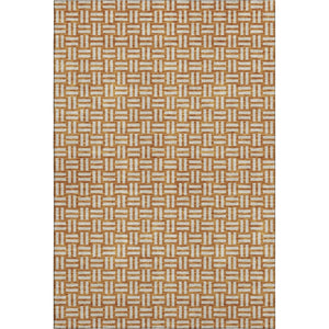 HomeRoots 10' X 14' Stylish Terra Cotta & Beige Abstract Area Rug - Washable, UV-Protected & Family-Friendly! 673597