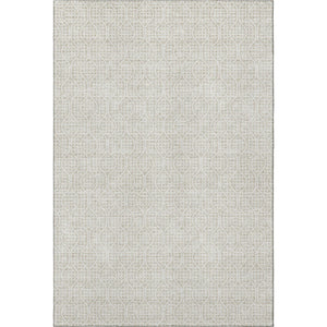 HomeRoots 8' X 10' Beige & Ivory Geometric Area Rug - Durable, Washable Design with UV & Stain Resistance 673601