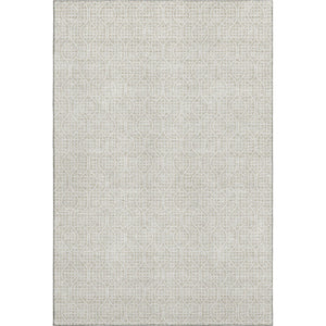 HomeRoots 9' X 12' Beige and Ivory Geometric Washable Area Rug - Durable, UV-Protected, Perfect for Families 673602