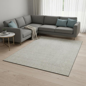 HomeRoots 10' X 14' Beige Geometric Washable Area Rug with UV Protection, Perfect for Busy Homes & Pets! 673603