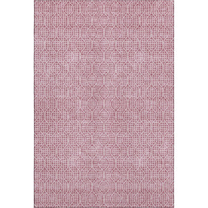HomeRoots 8' X 10' Stylish Blush & Ivory Geometric Area Rug - Durable, Washable, UV Protected for Modern Homes 673607