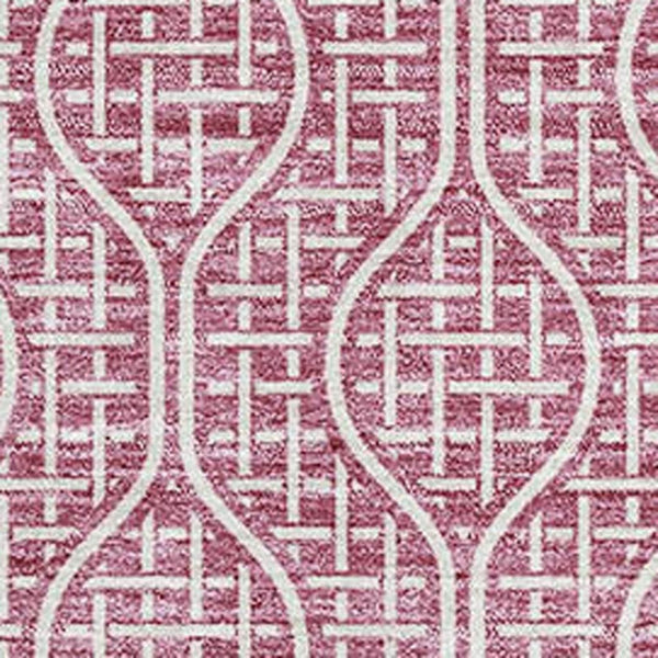 HomeRoots 8' X 10' Stylish Blush & Ivory Geometric Area Rug - Durable, Washable, UV Protected for Modern Homes 673607