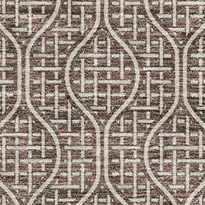 HomeRoots 5' X 8' Washable Brown and Beige Geometric Area Rug with UV Protection for Modern Homes & Durability 673611