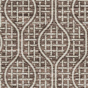 HomeRoots 8' X 10' Brown and Beige Geometric Area Rug - Washable, Stain-Resistant, UV-Protected for Modern Spaces 673613