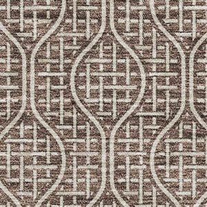 HomeRoots 9' X 12' Brown and Beige Geometric Washable Area Rug - Durable, UV-Protected, Modern Style for Homes 673614