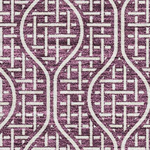 HomeRoots 9' X 12' Eggplant Geometric Area Rug - Durable, Stain-Resistant, UV-Protected for Modern Homes 673620