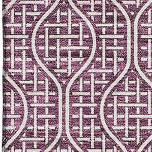 HomeRoots 10' X 14' Eggplant Geometric Area Rug - Stylish, Stain-Resistant & UV Protected for High-Traffic Areas 673621