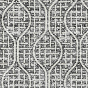 HomeRoots 9' X 12' Gray And Ivory Geometric Area Rug - Durable, Washable, UV-Protected, Stylish Home Essential 673626