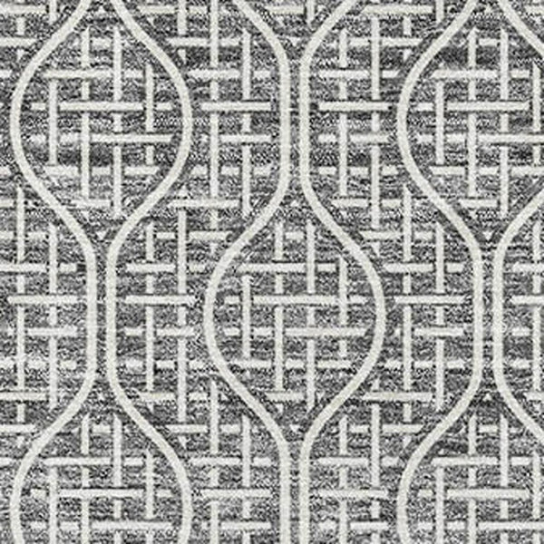HomeRoots 9' X 12' Gray And Ivory Geometric Area Rug - Durable, Washable, UV-Protected, Stylish Home Essential 673626