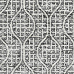 HomeRoots 10' X 14' Gray And Ivory Geometric Area Rug - Washable, UV Protected, Stain Resistant for High Traffic Areas 673627