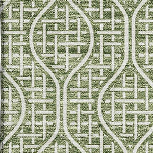 HomeRoots 8' X 10' Stylish Green & Ivory Geometric Area Rug – Washable, UV-Protected, Perfect for Homes with Kids! 673631