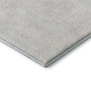 HomeRoots 8' X 10' Ivory and Beige Geometric Area Rug - Washable, Stain-Resistant, UV Protected for Durable Style 673637