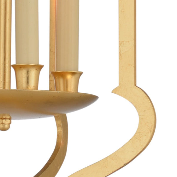 Wildwood Odalisque Gold Leaf Lantern Pendant With Quatrefoil Design, Tassel Accent & 4-Light Ambient Glow 67365
