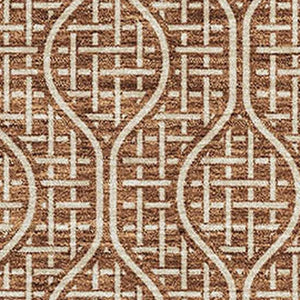 HomeRoots 9' X 12' Geometric Washable Area Rug in Rust & Ivory - Durable, UV-Protected, Stylish & Easy Care! 673650