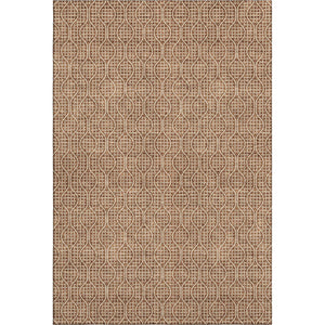HomeRoots 10' X 14' Geometric Area Rug in Rust and Ivory - UV Protected, Washable, Stylish & Durable Design 673651