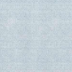 HomeRoots 5' X 8' Sky Blue Geometric Area Rug – Washable, UV-Protected, Stylish & Durable for Homes with Kids & Pets 673659