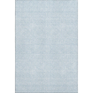 HomeRoots 9' X 12' Sky Blue and Ivory Geometric Area Rug - Washable, UV Protected, Stylish for High-Traffic Spaces 673662